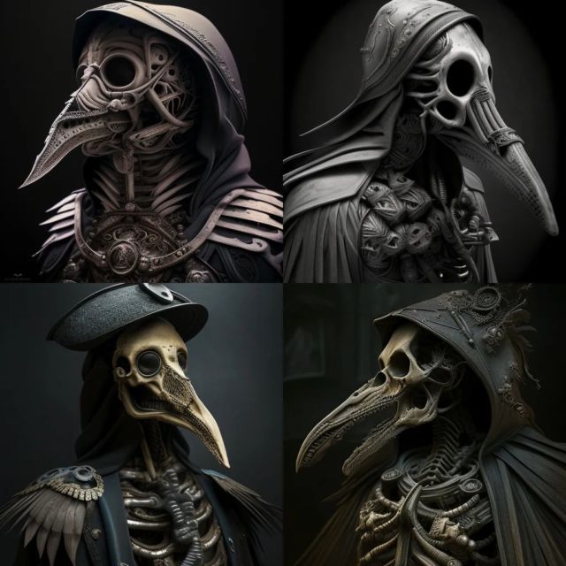 A collection of plague doctor skeletons
.
.
.
.
.
#darkcomforts #plaguedoctor #midjourney #skeletonart #skeletonclique #medievil